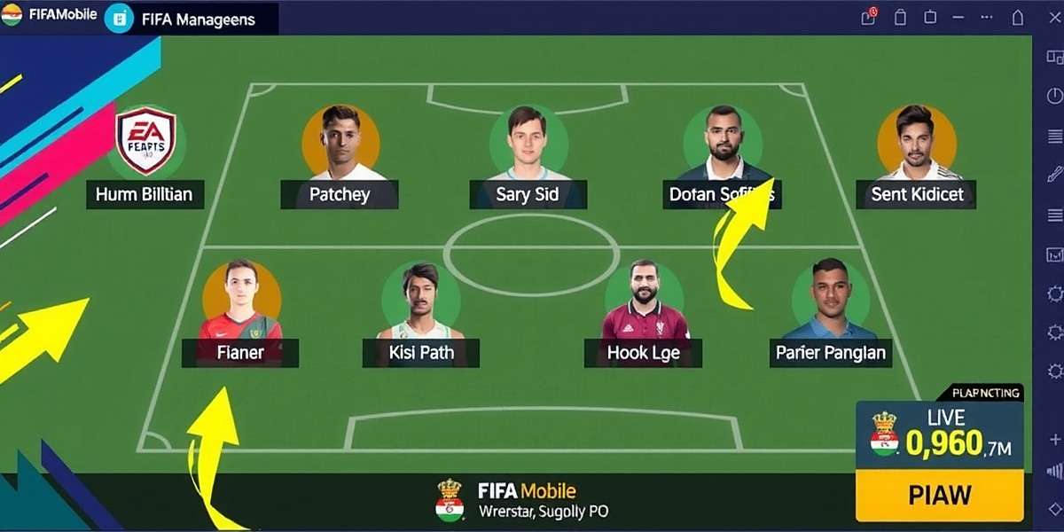 FIFA Mobile team management screen with Indian players